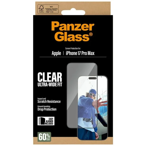  iPhone 17 Pro Max PanzerGlass Ultra-Wide Fit EasyAligner edzett üveg üvegfólia - 5