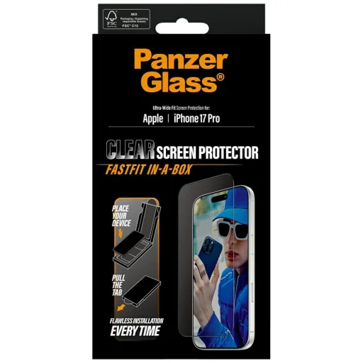  iPhone 17 Pro PanzerGlass Ultra-Wide Fit Fastfit edzett üvegfólia - 5