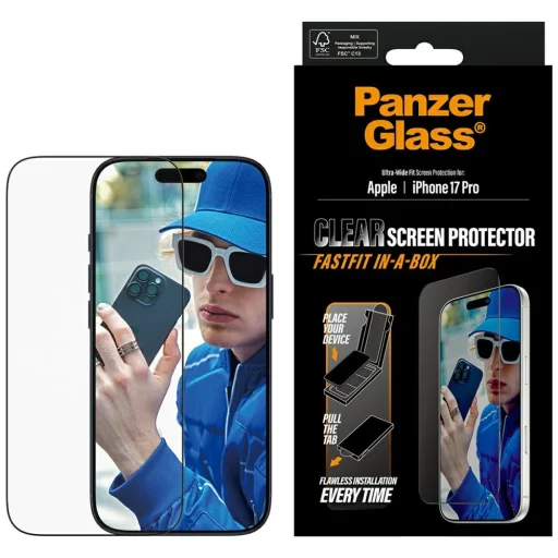  iPhone 17 Pro PanzerGlass Ultra-Wide Fit Fastfit edzett üvegfólia - 1