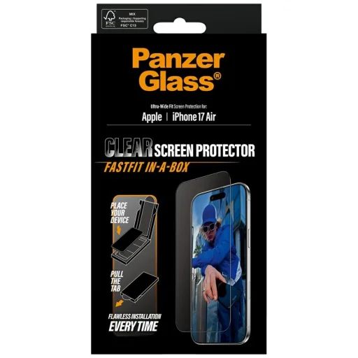 PanzerGlass Ultra-Wide Fit Fastfit edzett üvegfólia iPhone Air üvegfólia - 5
