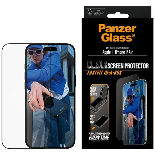 PanzerGlass Ultra-Wide Fit Fastfit edzett üvegfólia iPhone Air üvegfólia - 1