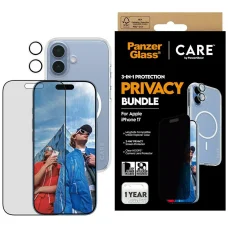  iPhone 17 CARE by PanzerGlass Flagship Privacy 3 az 1-ben tok + Privacy üvegfólia + Lencse tok