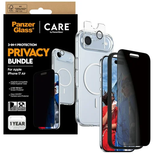  iPhone 17 Air CARE by PanzerGlass Flagship Privacy 3 az 1-ben tok + Privacy üveg + Lencsevédő tok - 5