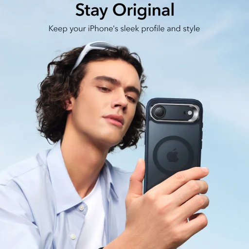  iPhone 17 Air - Fagyos Kék ESR - Classic Hybrid HaloLock Kitámasztható tok - 5