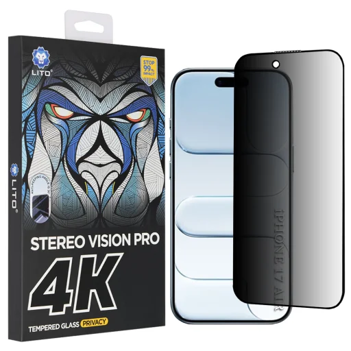  iPhone 17 Fekete Lito D+ Max 4K Privacy üvegfólia - 1