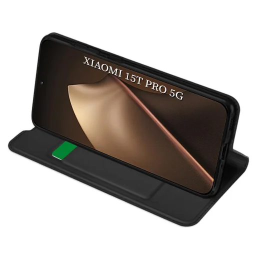 Xiaomi 15T Pro Techsuit - Magskin Book - fekete tok - 2