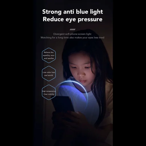 iPhone 16 Pro Max Fekete ANANK - 2.5D 3X Megerősített Kékfényszűrő üvegfólia - 6