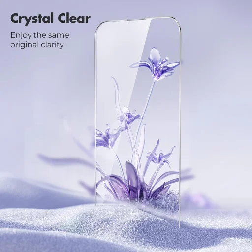 iPhone 16 Pro ANANK - 3D 1X Megerősített Ívelt Képernyővédő - Átlátszó üvegfólia - 4