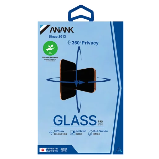 iPhone 15 Pro ANANK - 2.5D 360° Privacy Képernyővédő - Átlátszó üvegfólia - 7