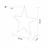 Home KAD40 csillag fém dekoráció, 320db melegfehér micro LED, fém kivitel, 5m tápkábel, adapteres tápellátás, beltéri kivitel thumbnail