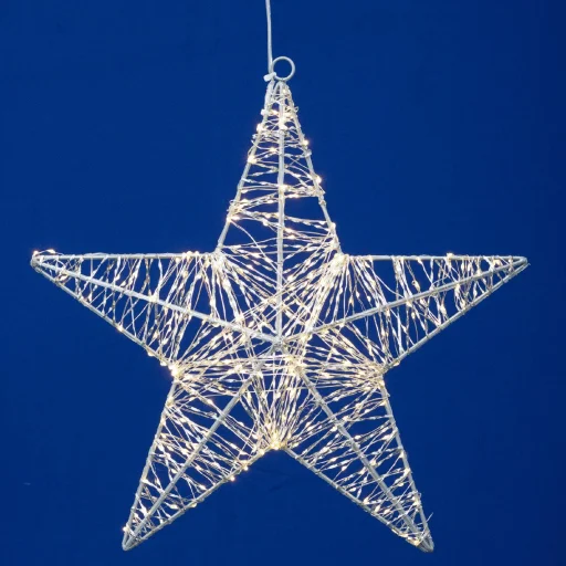 Home KAD40 csillag fém dekoráció, 320db melegfehér micro LED, fém kivitel, 5m tápkábel, adapteres tápellátás, beltéri kivitel - 2