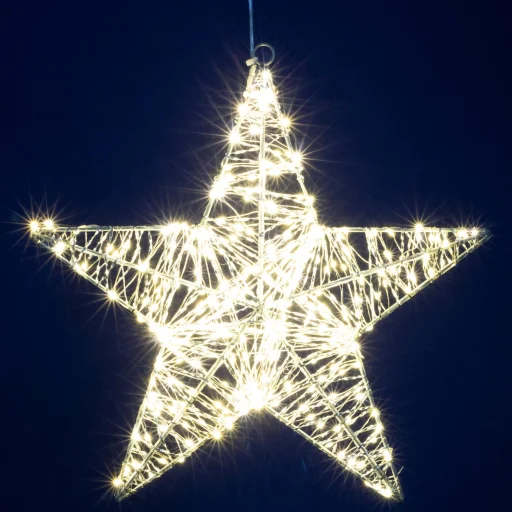 Home KAD40 csillag fém dekoráció, 320db melegfehér micro LED, fém kivitel, 5m tápkábel, adapteres tápellátás, beltéri kivitel - 1