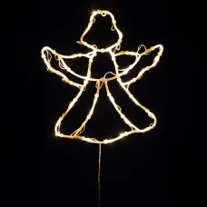 HOME KID501WW angyal ablakdísz, 35 db melegfehér LED, időzítő, kül- és beltéri kivitel