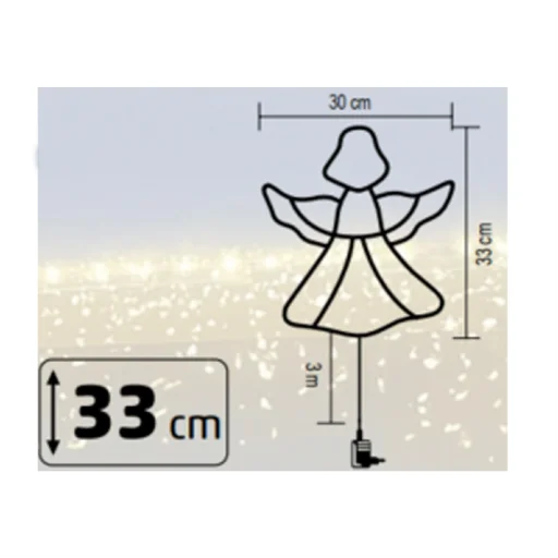 HOME KID501WW angyal ablakdísz, 35 db melegfehér LED, időzítő, kül- és beltéri kivitel - 4