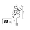 HOME KID507BWW hóember ablakdísz, 35 db melegfehér LED, időzítő, elemes, beltéri kivitel thumbnail