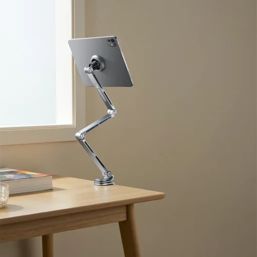 Wozinsky WTY0YS1 mágneses tartó, 360°-ban forgatható, szilárd, telefonhoz és tablethez - szürke - 8