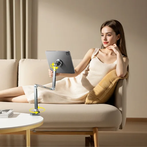 Wozinsky WTY0YS1 mágneses tartó, 360°-ban forgatható, szilárd, telefonhoz és tablethez - szürke - 10