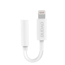 Dudao audio adapter fejhallgató adapter Lightning-ről 3,5 mm-es mini jack-re fehér (L16i fehér)