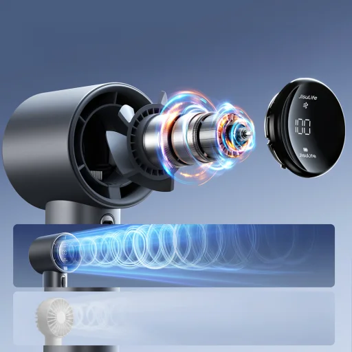 Jisulife Hordozható Ventilátor Pro1 S FA53PRO USB Ventilátor - Sötét Szürke - 6