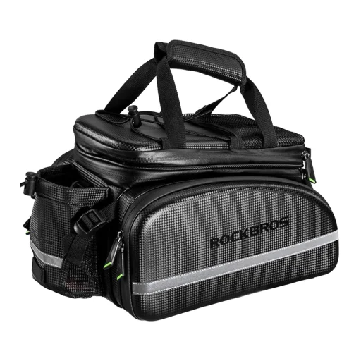 Rockbros A6-6 bicycle bag for trunk, 35 l, with fold-out pockets - black - 2