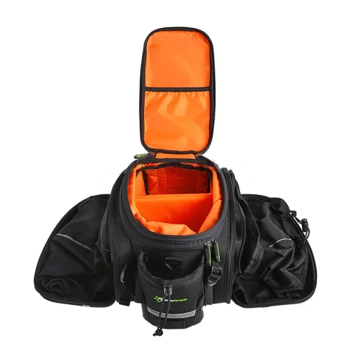 Rockbros A6-6 bicycle bag for trunk, 35 l, with fold-out pockets - black - 3