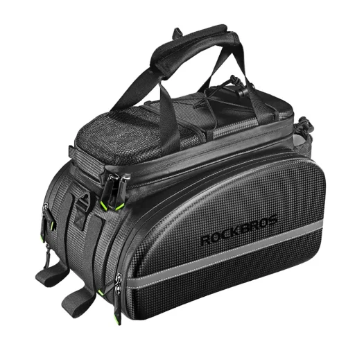 Rockbros A6-6 bicycle bag for trunk, 35 l, with fold-out pockets - black - 1