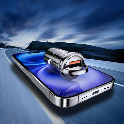 Wozinsky 65W autós töltő USB-C PD 65W / USB-A 45W QC 3.0 - Fekete - 8