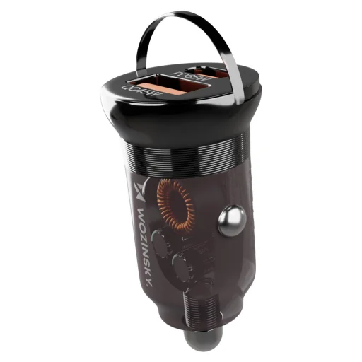 Wozinsky 65W autós töltő USB-C PD 65W / USB-A 45W QC 3.0 - Fekete - 2