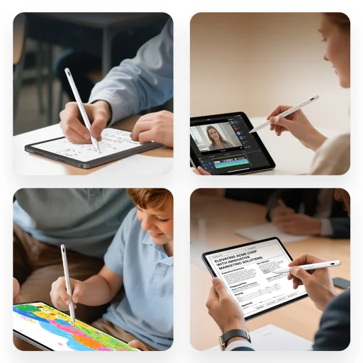 Wozinsky WRA-08 Stylus iPadhoz USB-C Gyors Töltés - Fehér - 8