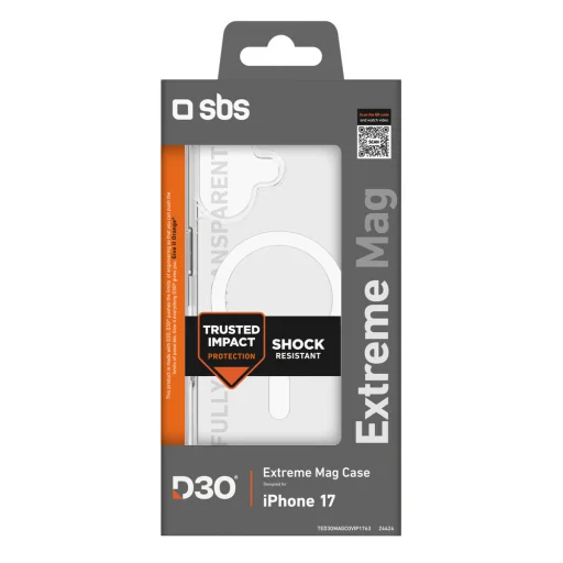 iPhone 17 Átlátszó SBS Extreme Mag tok D3O technológiával - 2