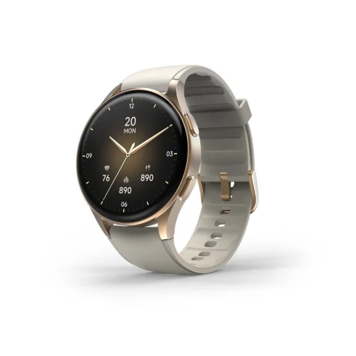 Hama 8900 GPS AMOLED okosóra 1.32" bézs szilikon szíjjal - Arany - 2