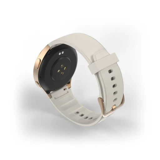 Hama 8900 GPS AMOLED okosóra 1.32" bézs szilikon szíjjal - Arany - 3