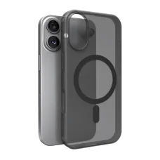  iPhone 17 Félig átlátszó fekete Puro Daylight Magsafe Kompatibilis Szilikon tok