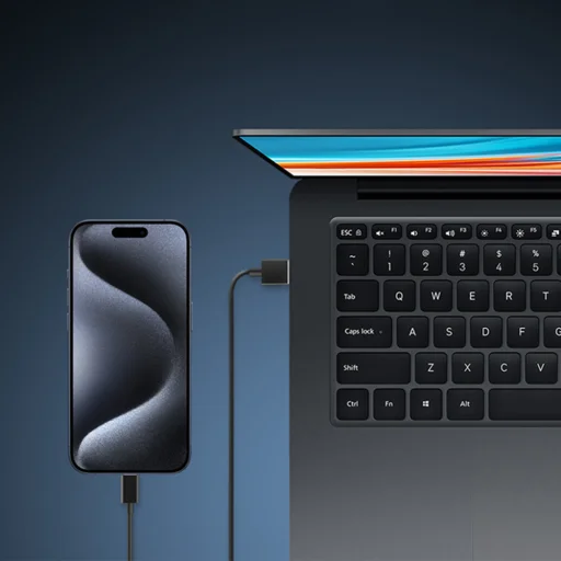 Cuktech CKATC310NCBK USB-A - USB-C Kábel 1m - Fekete - 4