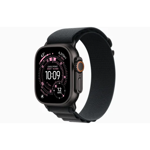Apple Watch Ultra 3 Cellular 49mm Black Titanium Case with Black Alpine Loop - Medium - 2