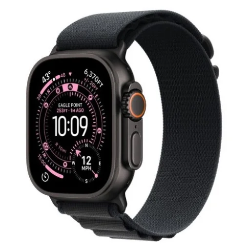 Apple Watch Ultra 3 Cellular 49mm Black Titanium Case with Black Alpine Loop - Medium - 1