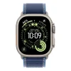 Apple Watch Ultra 3 Cellular 49mm Natural Titanium Case with Blue/Bright Blue Trail Loop - S/M thumbnail
