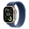 Apple Watch Ultra 3 Cellular 49mm Natural Titanium Case with Blue/Bright Blue Trail Loop - M/L