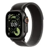 Apple Watch Ultra 3 Cellular 49mm Black Titanium Case with Black/Charcoal Trail Loop - M/L