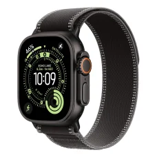 Apple Watch Ultra 3 Cellular 49mm Black Titanium Case with Black/Charcoal Trail Loop - S/M