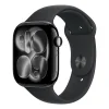 Apple Watch S11 GPS 46mm Jet Black Aluminium Case with Black Sport Band - M/L thumbnail