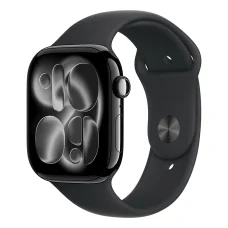 Apple Watch S11 GPS 46mm Jet Black Aluminium Case with Black Sport Band - M/L
