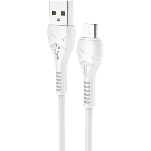USB-A - microUSB kábel Hoco X37, 18W, 2.4A, 1m, Fehér - 1