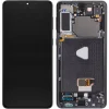 LCD kijelző modul Samsung Galaxy S21+ 5G G996, kamera nélkül, fekete, kijelző thumbnail