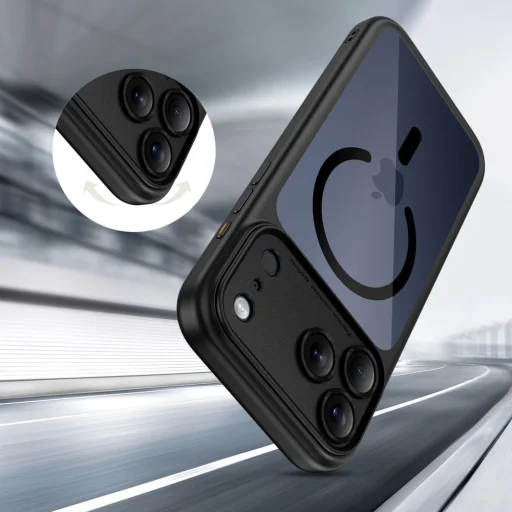 iPhone 17 Pro Tech-protect Magpeak Magsafe Cc Fekete/áttetsző tok - 6