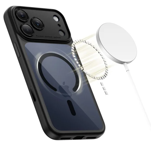 iPhone 17 Pro Tech-protect Magpeak Magsafe Cc Fekete/áttetsző tok - 3