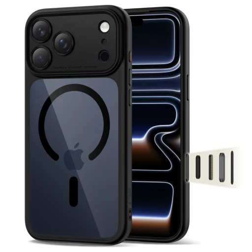 iPhone 17 Pro Tech-protect Magpeak Magsafe Cc Fekete/áttetsző tok - 1