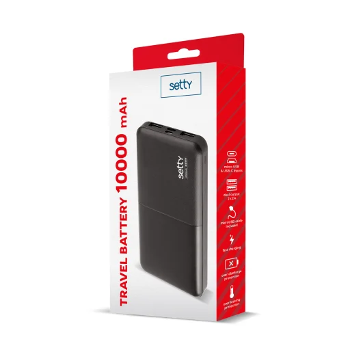 Setty powerbank 10000 mAh fekete - 2