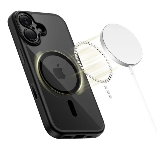 iPhone 17 Tech-protect Magpeak Magsafe CC fekete/átlátszó tok - 3