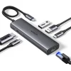 USB-C Hub UGREEN CM512 (45000), 2 x USB-A 3.2 - 2 x USB-C - 1 x HDMI - 1 x RJ45 - 1 x SD - 1 x microSD, Szürke